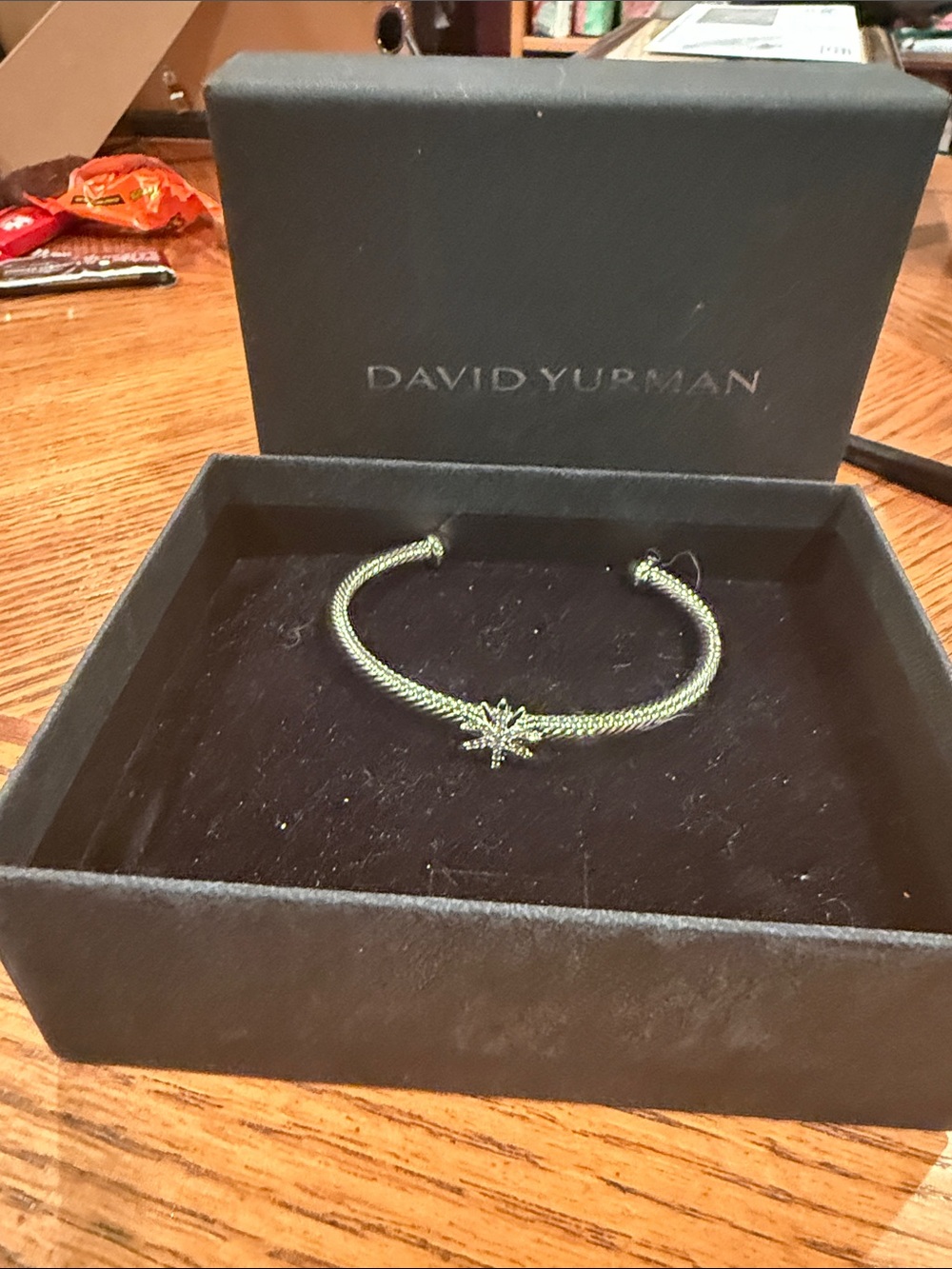David Yurman Green Starburst Cable Cuff Bracelet